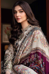 HUSSAIN REHAR - Winter 3PC Dhanak Embroidered Suit -SS0473